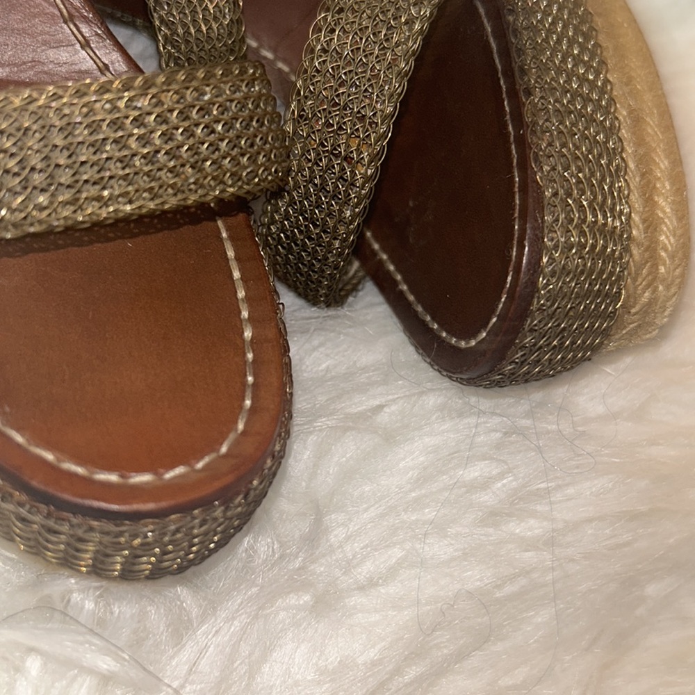 LOUIS VUITTON CADENA WEDGE ESPADRILLES SANDALS - Picture 8 of 15
